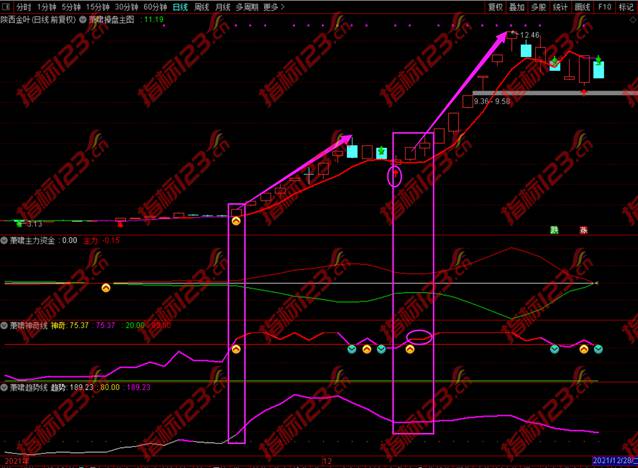 萧啸操盘指标案例截图2