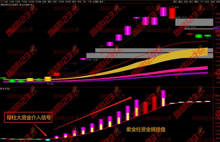通达信《黑牛资金》全新升级版副图+选股看清主力动向的指标
