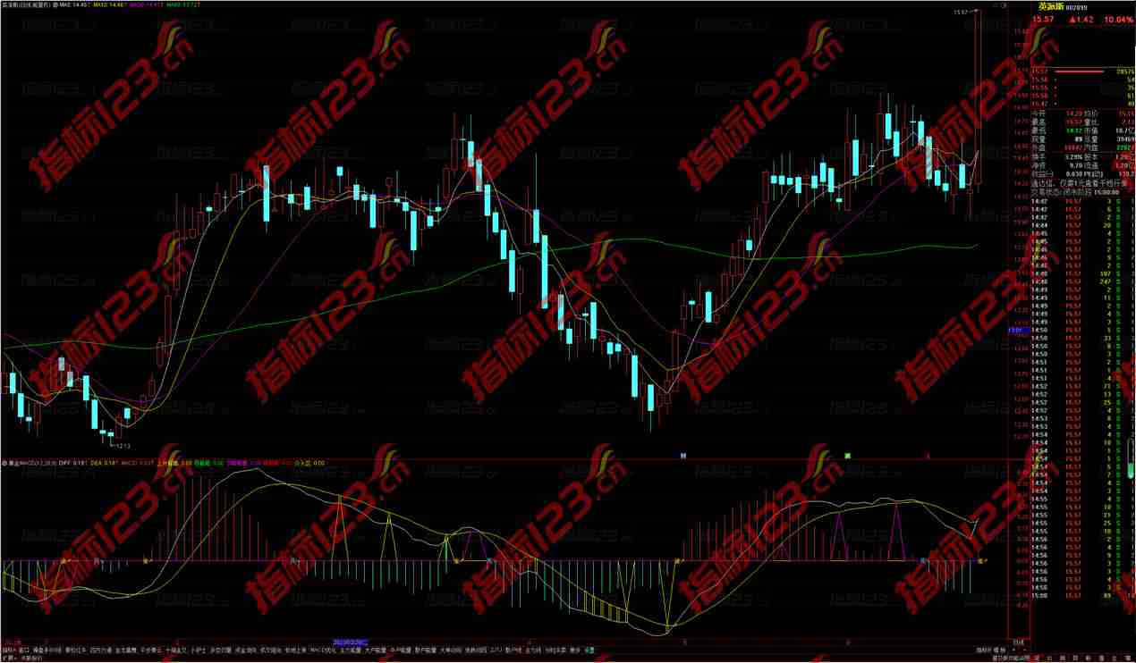 通达信黄金MACD副图指标公式源码